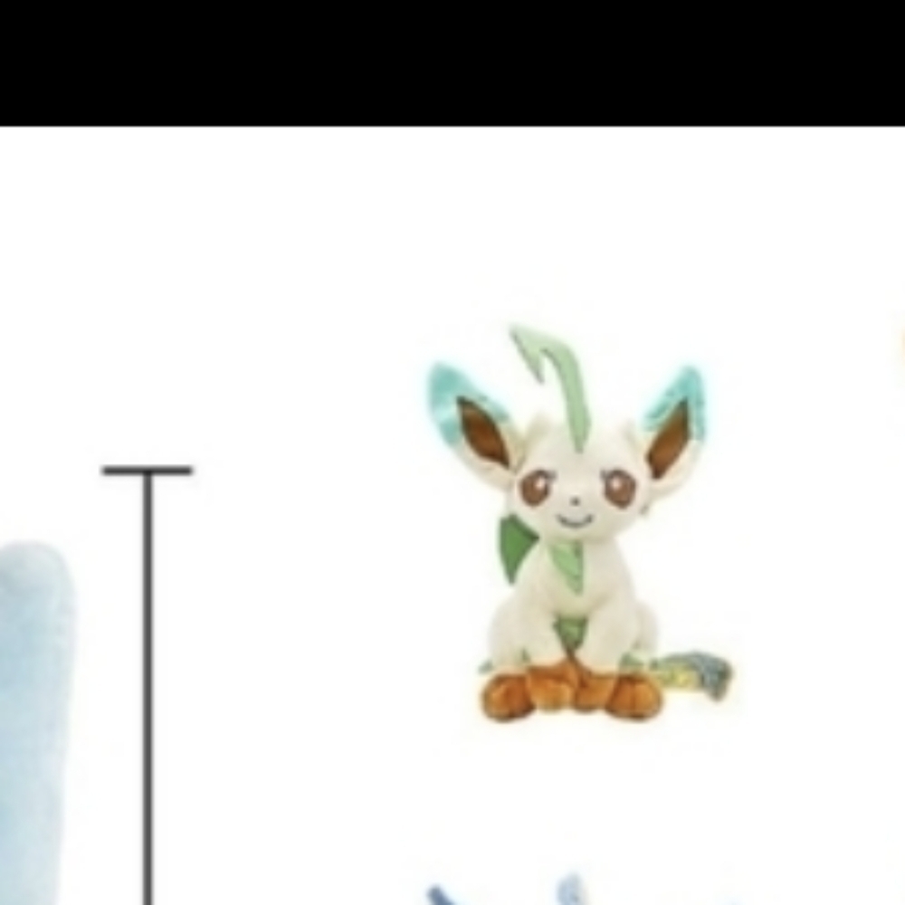 Pokemon leafeon plushes sitting